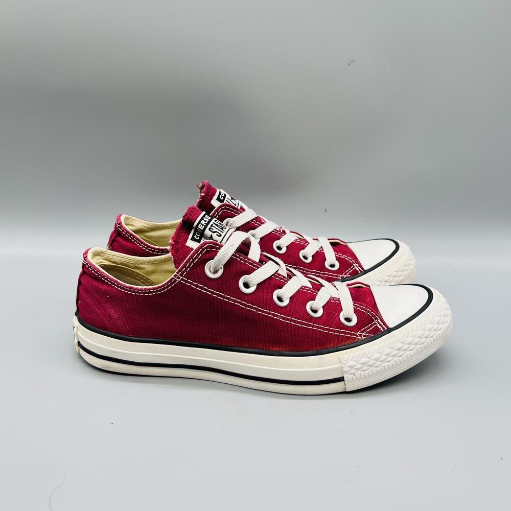 Converse Shoes Womens 6 Red Canvas Chuck Taylor All Star Sneakers Casual Comfort
